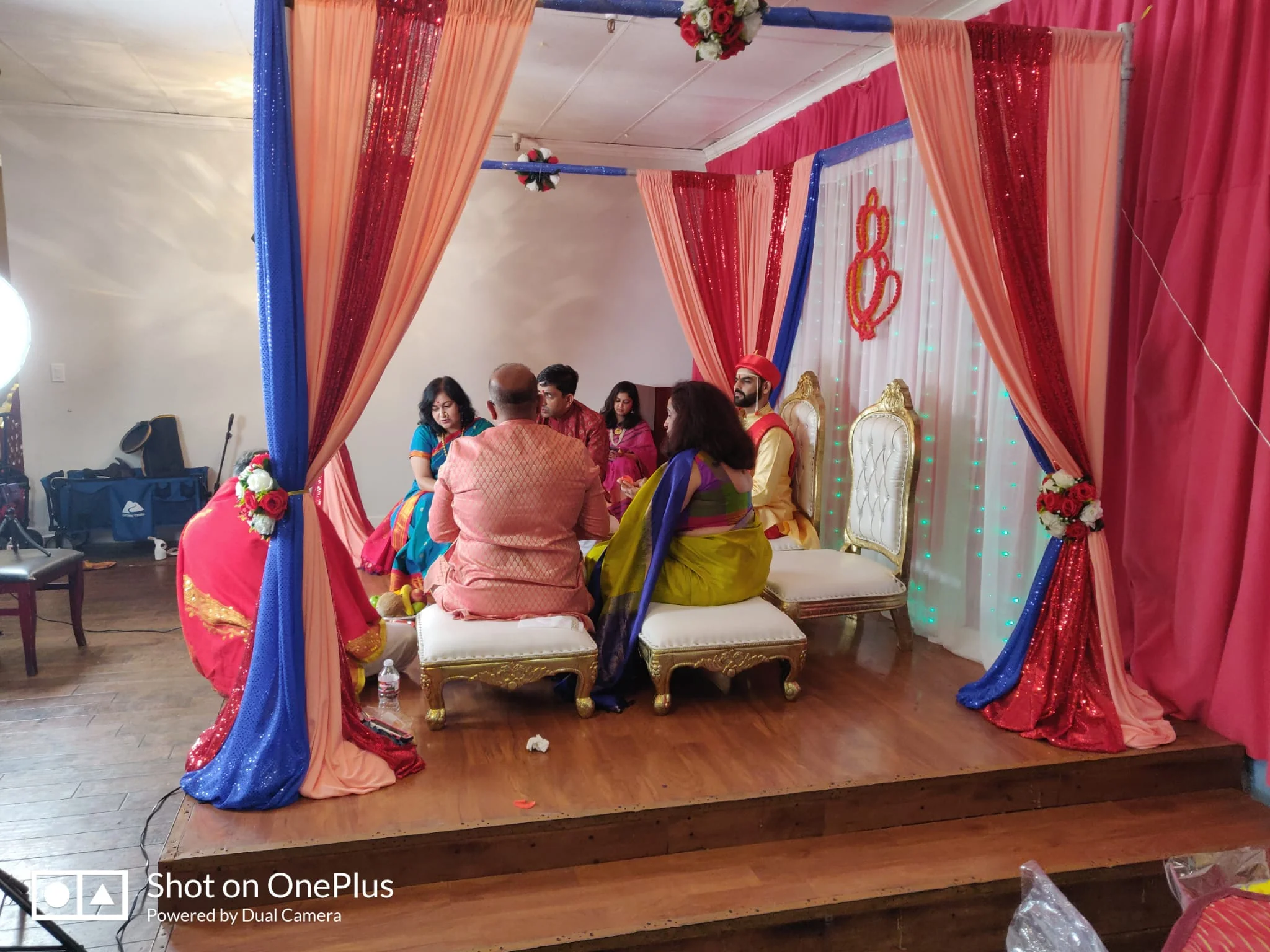 Ceremony on decorated stage