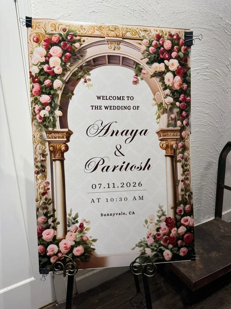 Wedding welcome sign