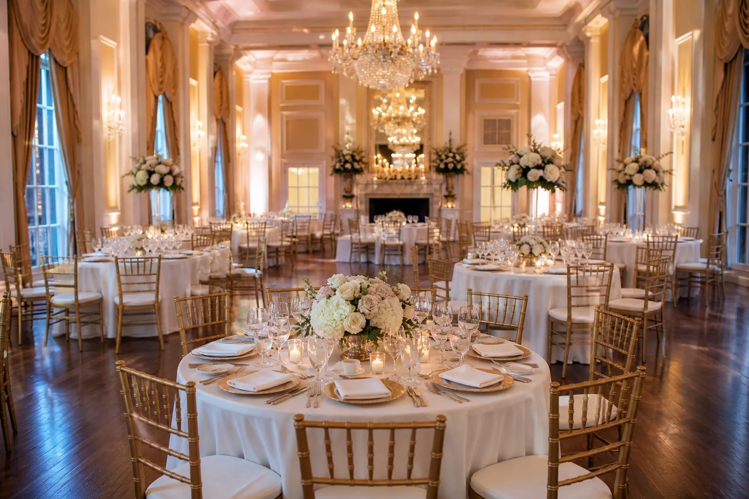 Banquet dining setup